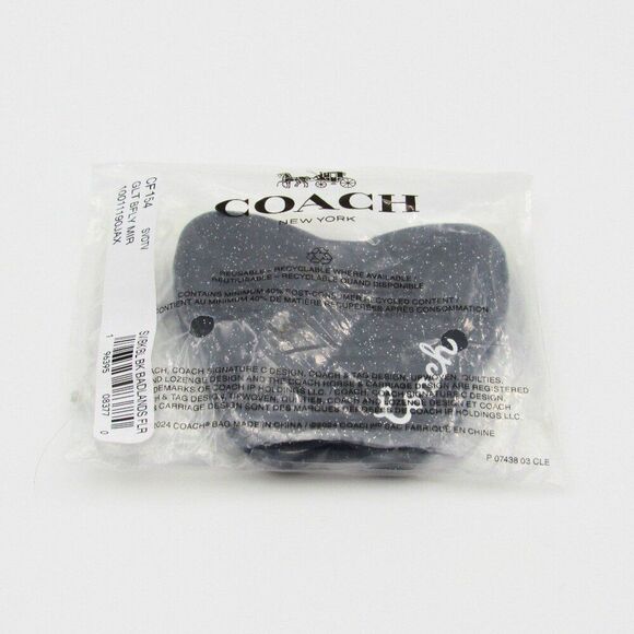 NWT Coach Black Glitter Butterfly Compact Mirror - Picture 1 of 3